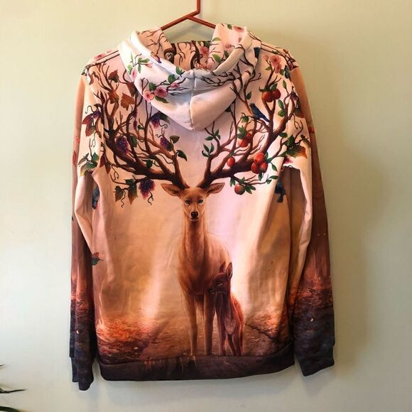 Electric Threads Autumn Deer Hoodie Sweatshirt - Picture 4 of 4